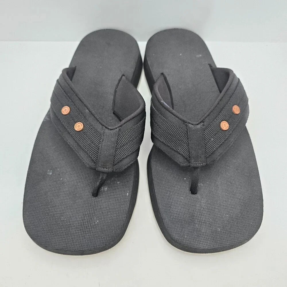 Andersson Bell | black strappy outdoor summer flip-flop sandals | MENS 9
